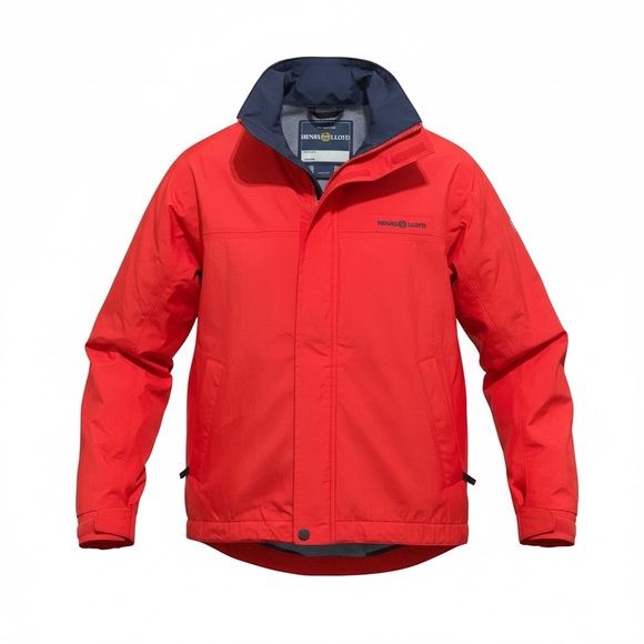 Henri Lloyd Other - Henri Lloyd Red Sailing Windbreaker Jacket with Navy Trim- Nautical